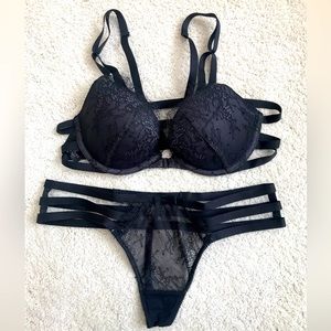 Victoria’s Secret Black French Lace Set, NWOT